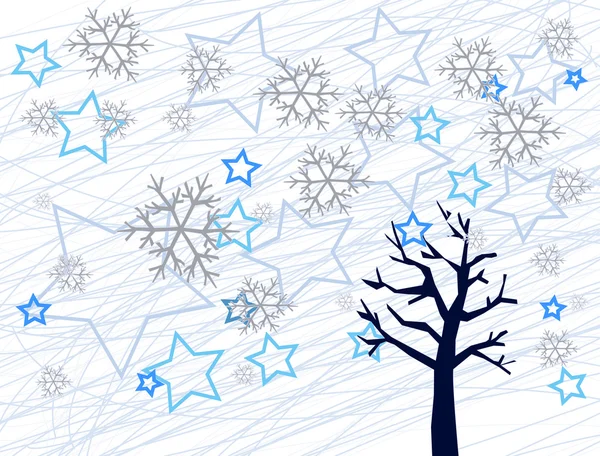 Hintergrund-Illustration zum Winter — Stockvektor