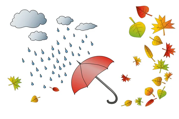 秋の天候 — ストックベクタ