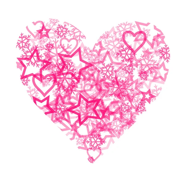 Pink Heart — Stock Vector