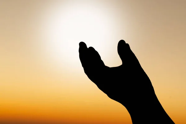 Dua Etmek Için Ellerini Tanrı Nın Kutsaması Kavramı Tanrı Katolik — Stok fotoğraf
