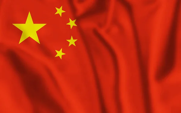 China flag. Waving national flag of China — Stock Photo, Image