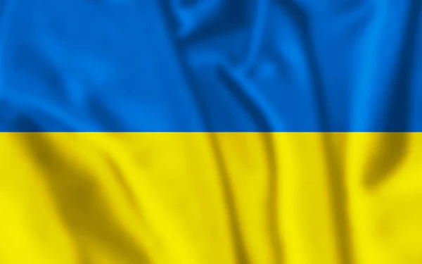 Ukraine Waving Flag Independence Day — Stockfoto