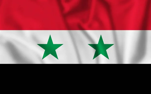 Flag of Syria blowing in the wind. — стокове фото