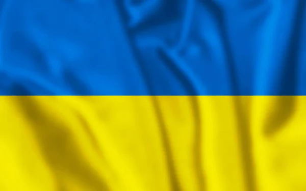 Ukraine flag. Ukraine waving flag for Independence day. — Foto de Stock