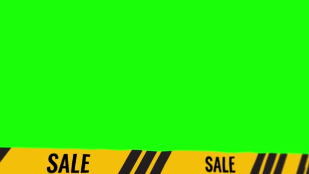 Försäljning text animation på grön, chroma nyckel bakgrund. 4k upplösning video. — Stockvideo