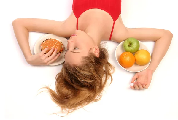 Dilemma bei der Ernährung — Stockfoto