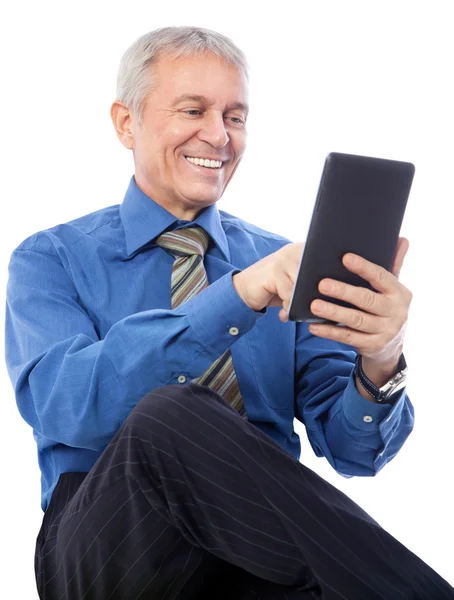 Homme d'affaires utilisant la tablette — Photo