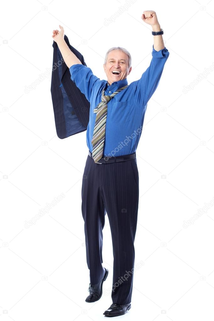 Delighted businessman