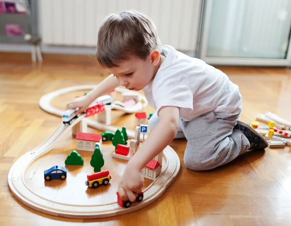 Trains are boys best friends — Stock Photo, Image