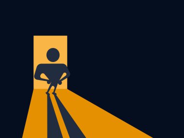 Korkuyla yüzleşmek isteyen birinin temsili.