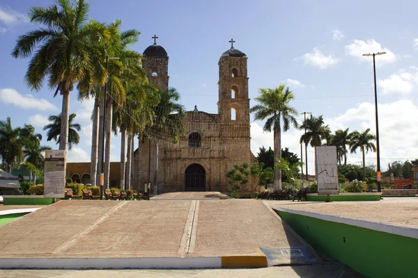 Iglesia Católica Campeche México Diciembre 2021 — Foto de Stock