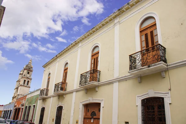 Fachadas Cidade Campeche Colorido Pitoresco Campeche Mxico Dezembro 2022 — Fotografia de Stock