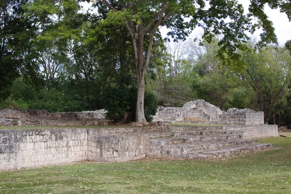 Campeche Kalıntıları Edzna Piramitleri Maya Arkeolojik Alanı Campeche Meksika Aralık — Stok fotoğraf