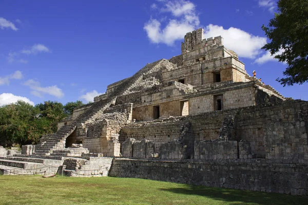 Руїни Кампече Піраміди Едзни Майянське Археологічне Місце Кампече Мексика Грудня — стокове фото