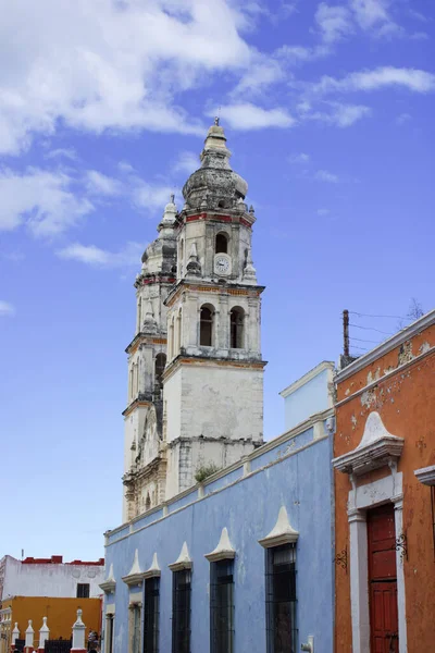 Fachadas Del Ayuntamiento Campeche Coloridas Pintorescas Campeche Mxico Diciembre 2022 — Foto de Stock