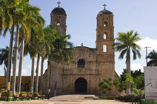 Iglesia Católica Campeche México Diciembre 2021 — Foto de Stock