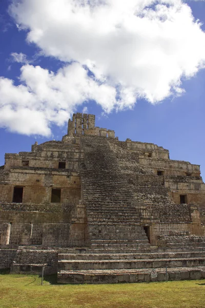 Ruïnes Van Campeche Piramides Van Edzn Een Maya Archeologische Site — Stockfoto