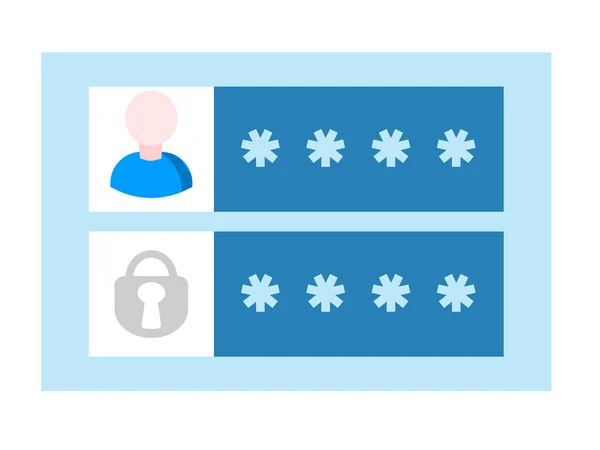 Concept Username Password Any Platform Device — Stok Vektör