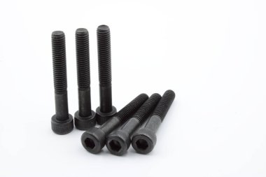 Cylindrical head Allen screw with black hexagonal socket, with incomplete thread, not up to the top, millimetric, standard or fine