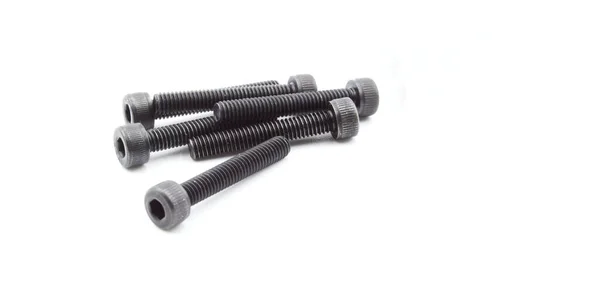 Cylindrical Head Allen Screw Black Hexagonal Socket Incomplete Thread Top — 图库照片