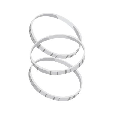 Soğan halkaları. Beyaz soğan yemek pişirmek için halkalara bölünmüş. Lezzetli ve sağlıklı bir sebze kökü. Yemek pişirmek. Tasarım ve web için beyaz bir arkaplanda izole edilmiş vektör illüstrasyonu.