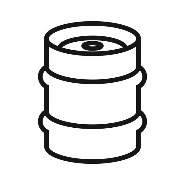 Keg 酒桶装有生啤酒或其他饮料的金属桶最安全的啤酒容器 在白色背景上孤立的矢量图形 用于设计和网络 — 图库矢量图片