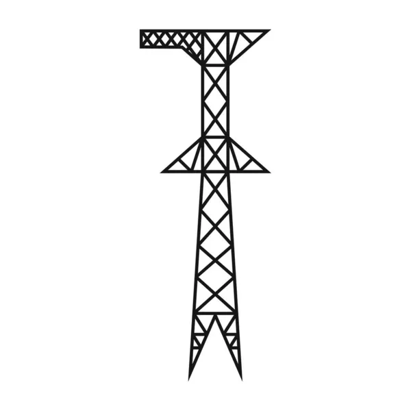 Torre Eléctrica Soporte Línea Alimentación Una Estructura Para Sostener Cables — Archivo Imágenes Vectoriales