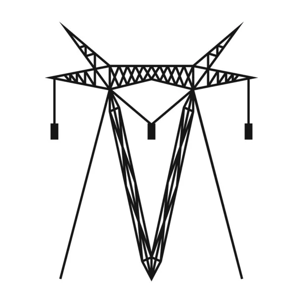 Tour Électrique Support Ligne Électrique Est Une Structure Pour Tenir — Image vectorielle