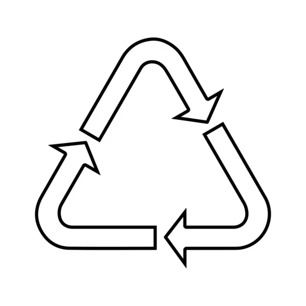 Recycling Icon Outline Indicates Product Made Recycled Raw Materials Recycled — Stock Vector