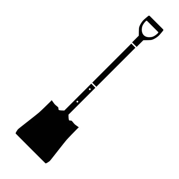 Icon Wide Shovel Tool Cleaning Snow Other Materials Working Yard — Stock Vector