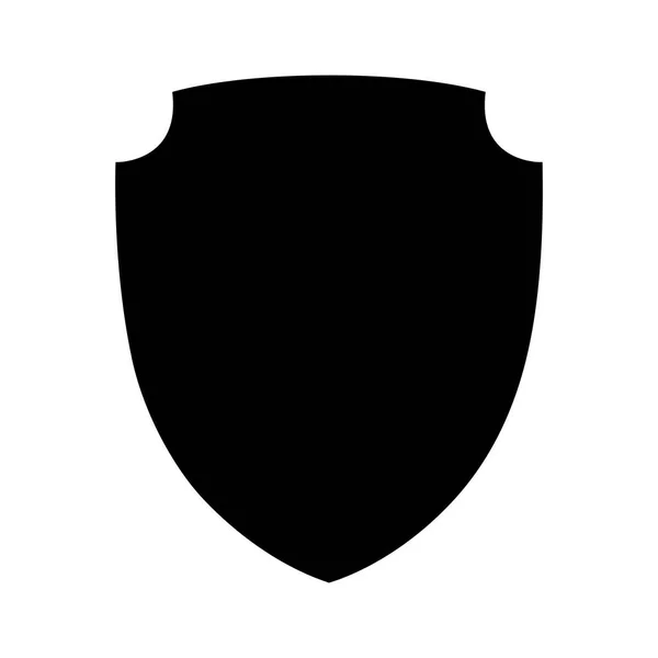 Значок Щита Силуэт Средств Индивидуальной Защиты Символично Щит Эмблемой Обозначающей — стоковый вектор