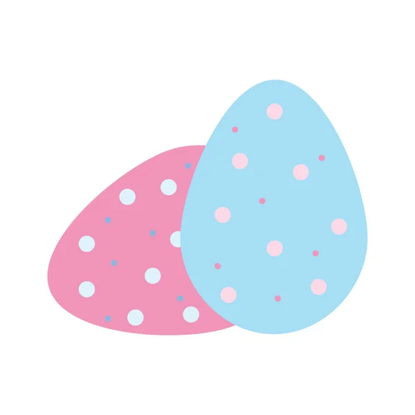 Пасхальные Яйца Два Цветных Яйца Окрашены Цветные Круги Пасхальный Праздник — стоковый вектор