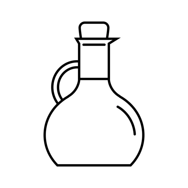 罐子的图标 不同液体的塞子的玻璃瓶的轮廓 在白色背景上孤立的矢量图形 用于设计和网络 — 图库矢量图片