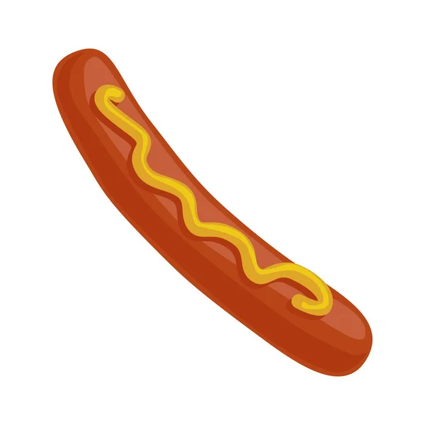 Wurst Bratwurst Mit Senf Wurst Für Einen Hot Dog Oder — Stockvektor