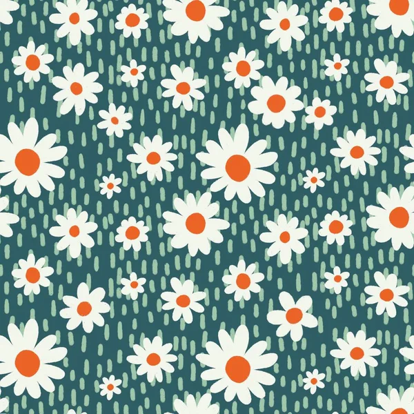 Bloemenpatroon Illustratie Met Kleine Bloemetjes Print Met Bloemen Bladeren Voor Stockfoto
