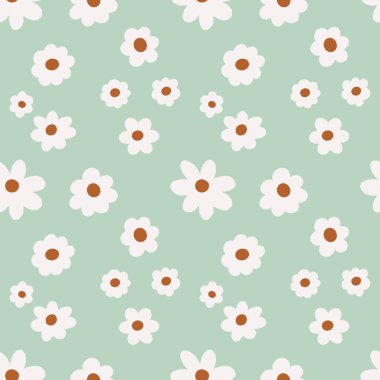 Çiçek deseni. Küçük çiçekli bir resim. Tekstil, baskı, giysi, ambalaj, dekor ve duvar kâğıdı için çiçek ve yapraklı baskı. Kusursuz sörf tasarımı