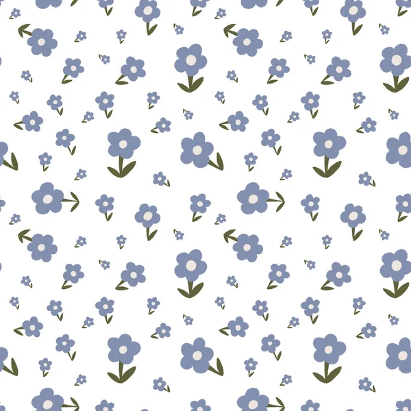 Padrão Floral Com Margaridas Ilustração Com Pequenas Flores Margarida Imprimir — Fotografia de Stock