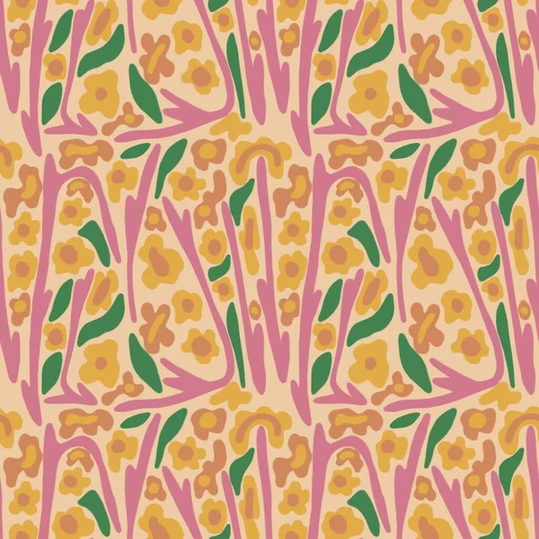 Çiçek deseni. Küçük çiçekli bir resim. Tekstil, baskı, giysi, ambalaj, dekor ve duvar kağıdı için çiçek ve yapraklarla yazdır.