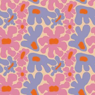 Modern egzotik bitkilerin tasviri. Yaratıcı kolaj modern çiçeksiz desen. Çiçekli moda şablonu ve tekstil, baskı, giysi, ambalaj, dekor ve duvar kağıdı için yapraklar.