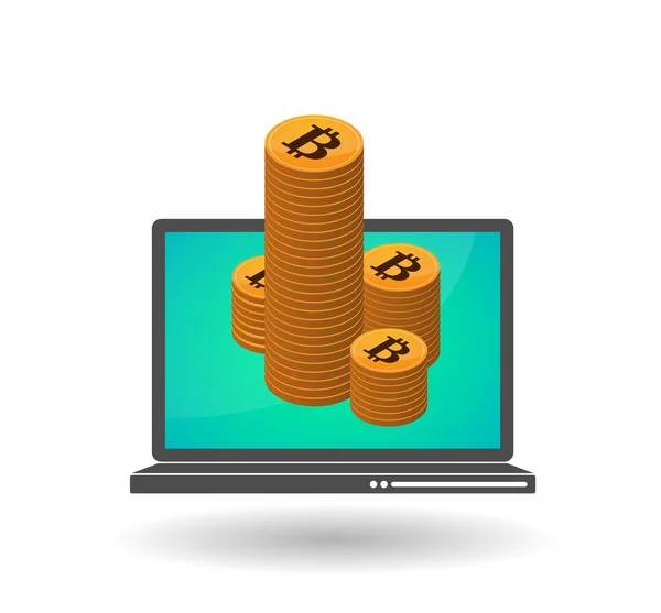Açık kaynak para bitcoin — Stok Vektör