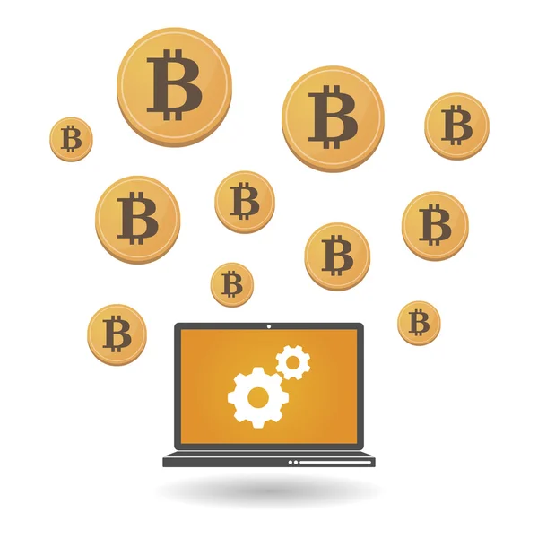 Open-source money Bitcoin — Stock Vector