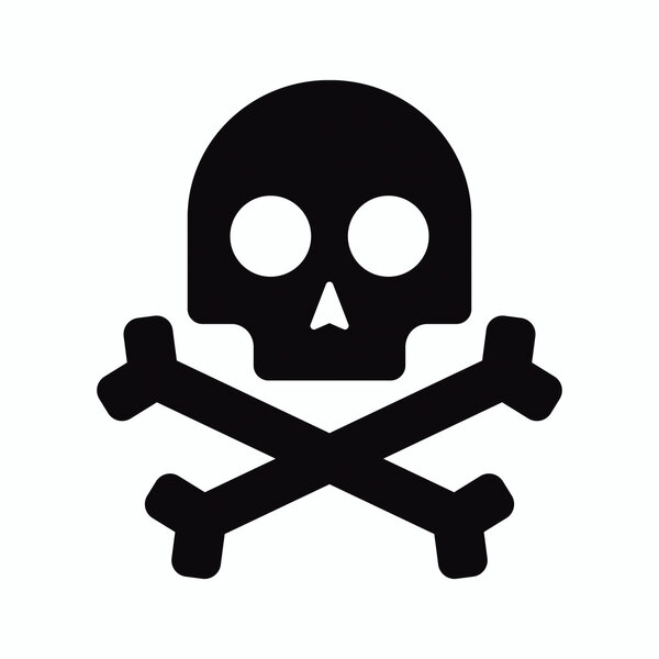 Isolated pirate skull icon