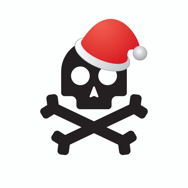 Pirat na białym tle czaszka ikona — Wektor stockowy