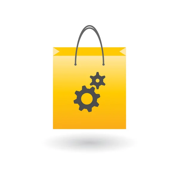 Bolsa de compras con icono — Vector de stock
