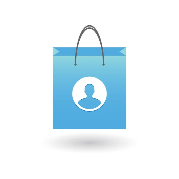 Bolsa de compras con icono — Vector de stock