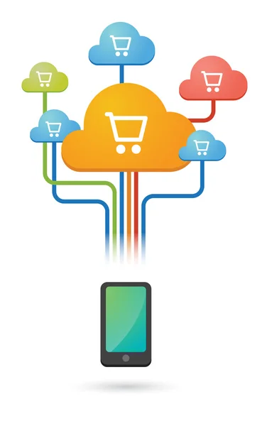 Illustration des E-Commerce-Konzepts — Stockvektor