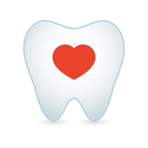 Illustration des dents avec icône — Image vectorielle