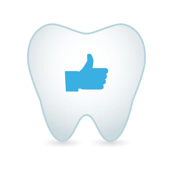 Illustrazione dei denti con icona — Vettoriale Stock