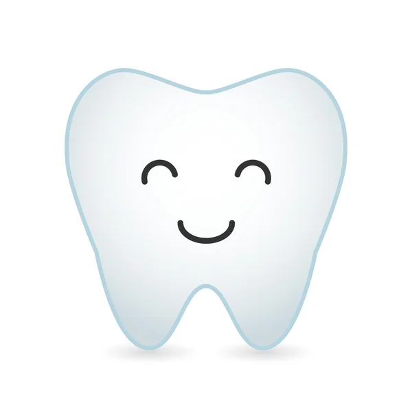 Ilustración de dientes con icono — Vector de stock