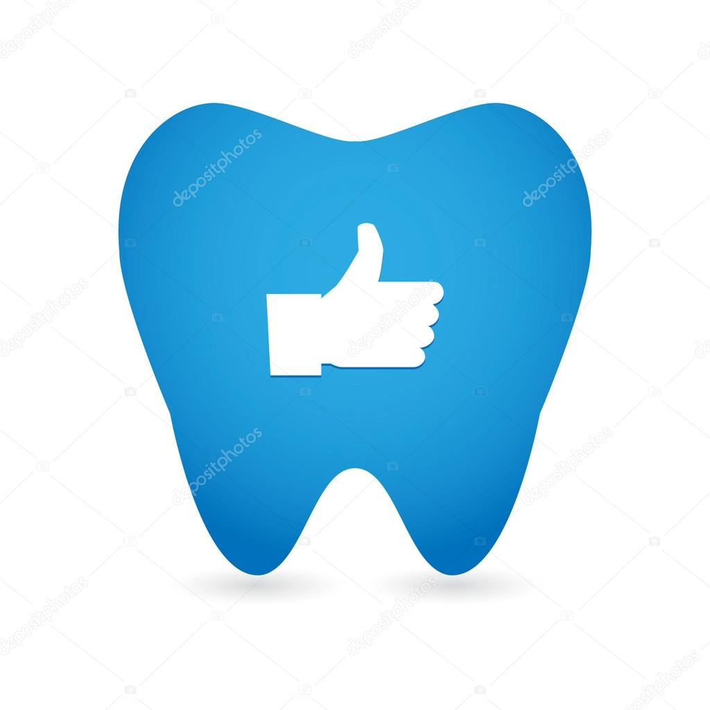 Tooth illustration with icon